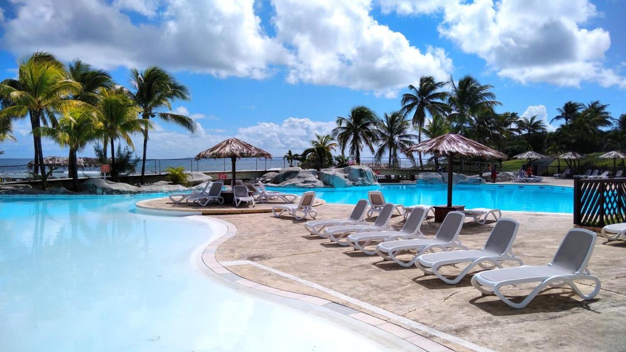 Studio Avec Grande Piscine, Plage Cannelle Caraibes Saint-Francois  Bagian luar foto